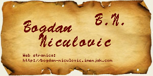 Bogdan Niculović vizit kartica
